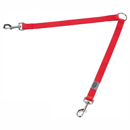 Nobby Koppel CLASSIC - 2x 30/40/45 cm lang - Nylon Hundeleine Leine Doppelleine