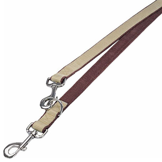 Nobby Führleine CLASSIC SOFT - beige/braun - 200 cm - 25 mm - Nylon Hundeleine