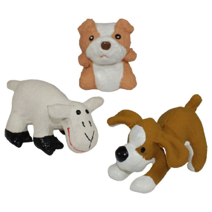 Nobby Latex Hundespielzeug - 3er Set - Hund/Bär/Schaf - Tierfiguren - quitscht