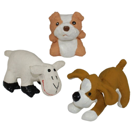 Nobby Latex Hundespielzeug - 3er Set - Hund/Bär/Schaf - Tierfiguren - quitscht