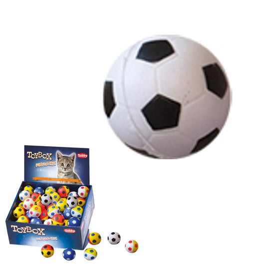 Nobby Moosgummi Fußball - 4 cm - Hundespiel Katzenspiel Wurfspiel Ball Gummiball