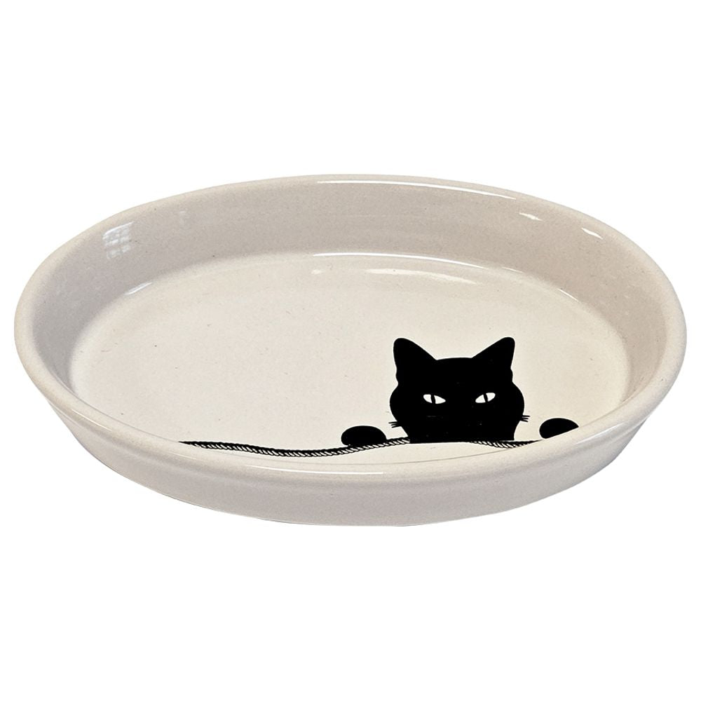 Nobby Keramik Katzenschale WILSON - oval - Milchschale Futternapf Fressnapf Napf