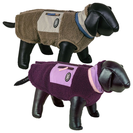 Nobby Hundepullover FILPA - braun & lila - Sweater Hundemantel Hundejacke