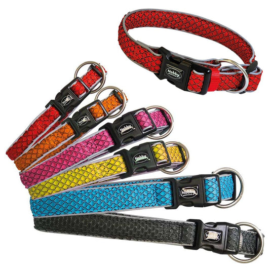 Nobby Halsband MESH AIR - XS/S/M/L/XL - 6 Farben Nylon Meshgewebe Hundehalsband