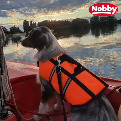 Nobby Schwimmhilfe für Hunde - neon gelb orange - Rettungsweste - Schwimmweste
