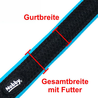 Nobby Führleine MESH PRENO - 200 cm - XS-S/M-L/L-XL - Nylon Hundeleine - 2 m