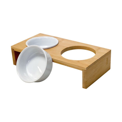 Nobby Futterbar ILUS - Keramik/Holz - Hunde Katzen Futternapf Wassernapf