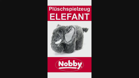 Nobby Plüsch-Hundespielzeug Elefant - 30 cm groß - Plüschspielzeug mit Squeaker