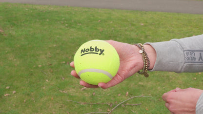 Nobby Tennisball - gelb - Apportierspiel Ball für Hund mit und ohne Quietschie